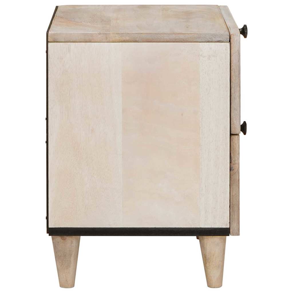 Nachttisch 2 pcs Weiß 40 x 33 x 46 cm Holzwerkstoff