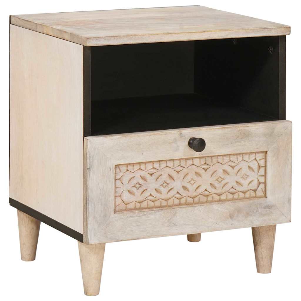 Nachttisch 2 pcs Weiß 40 x 33 x 46 cm Holzwerkstoff