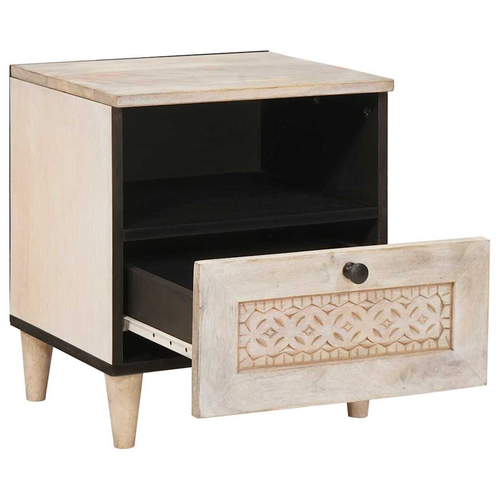 Nachttisch 2 pcs Weiß 40 x 33 x 46 cm Holzwerkstoff