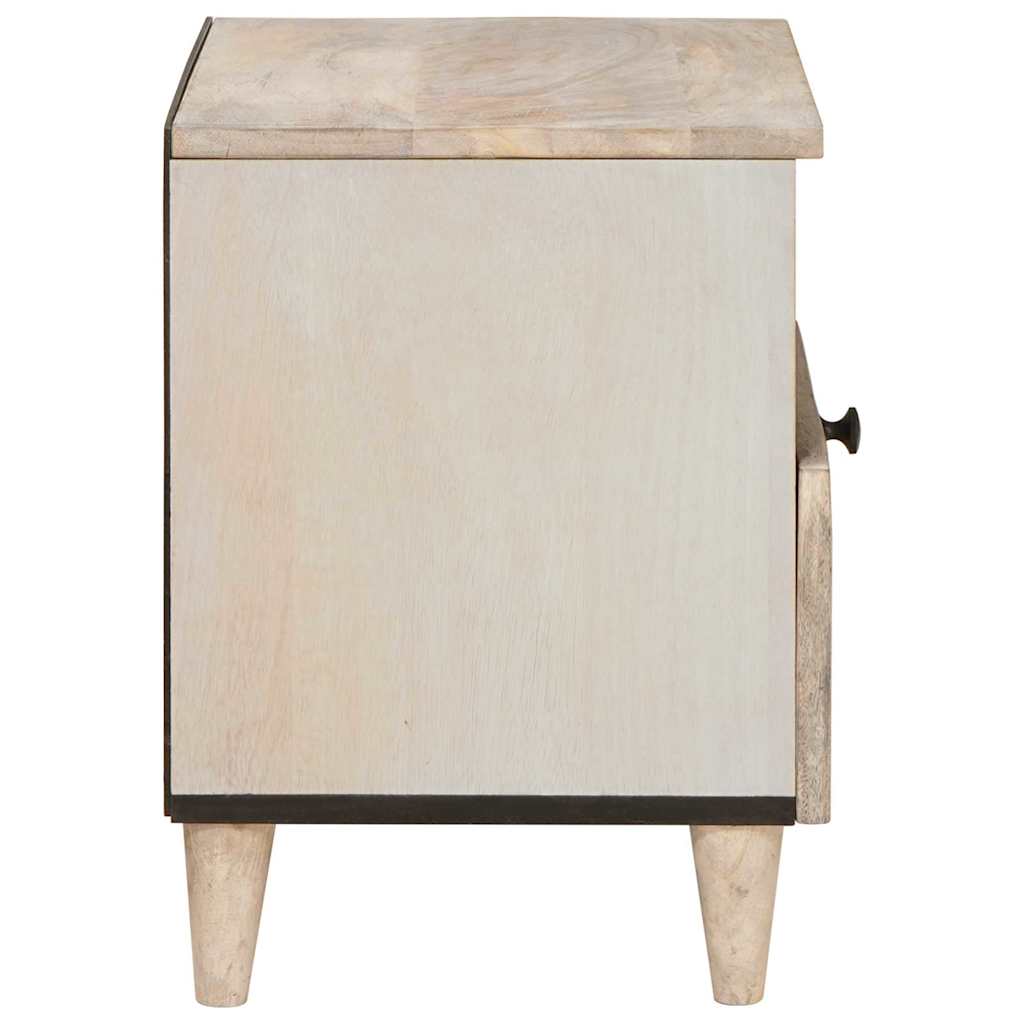 Nachttisch 2 pcs Weiß 40 x 33 x 46 cm Holzwerkstoff