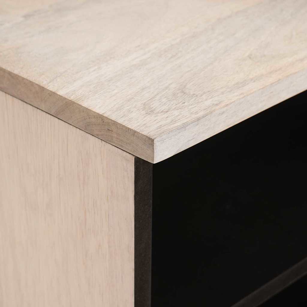 TV-Schränk Bleached White 100 x 33 x 46 cm Massivholz Mango
