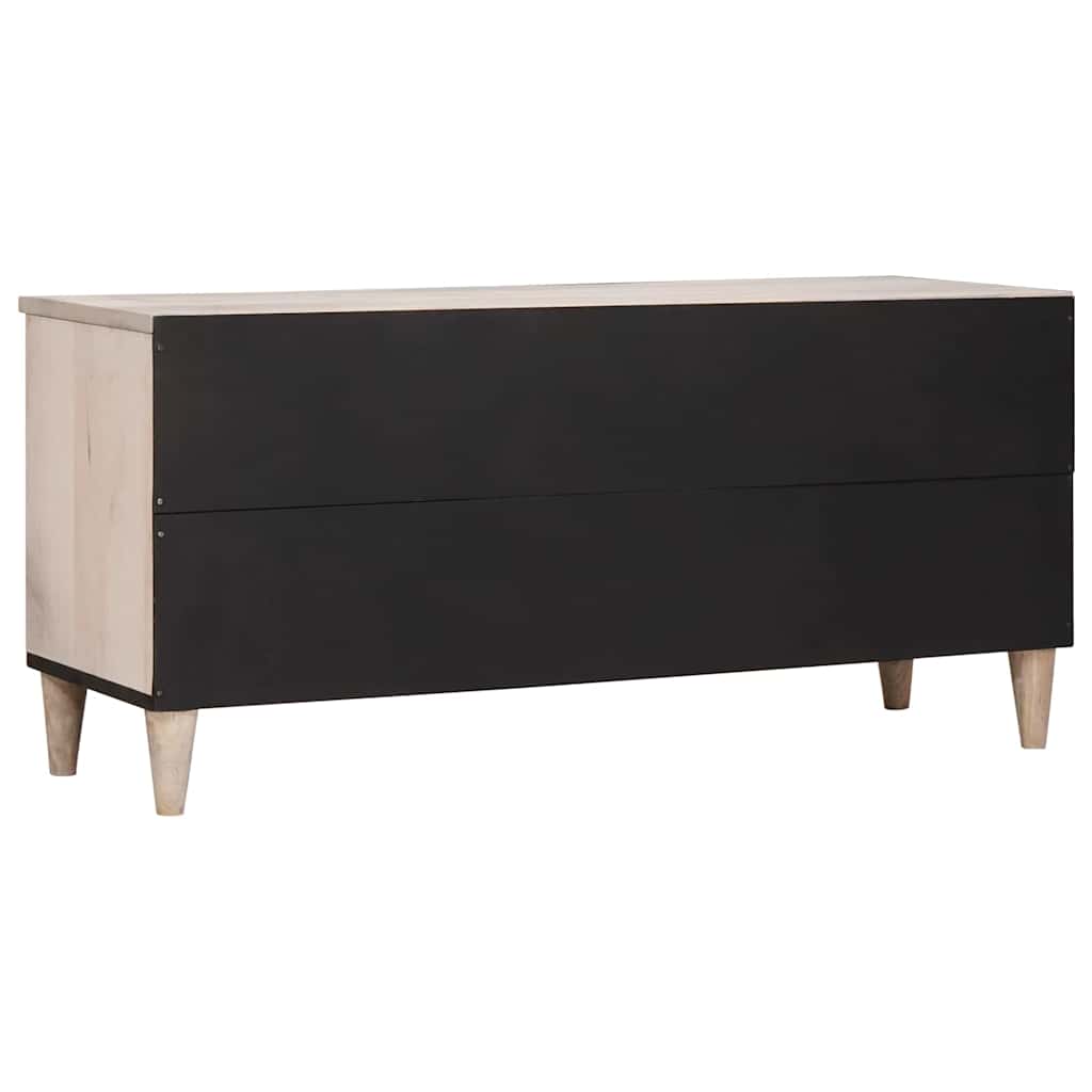 TV-Schränk Bleached White 100 x 33 x 46 cm Massivholz Mango