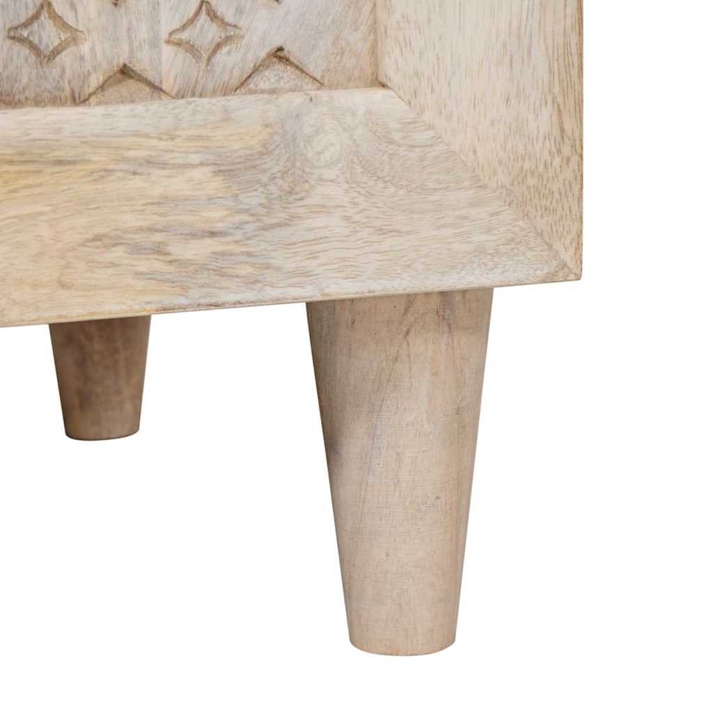 Sideboard Bleached White 40 x 33 x 75 cm Massivholz Mango