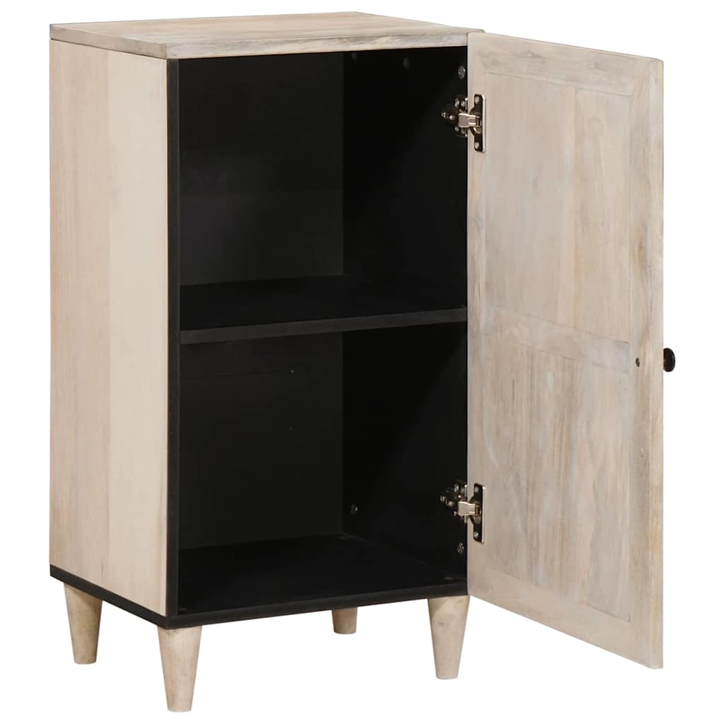 Sideboard Bleached White 40 x 33 x 75 cm Massivholz Mango