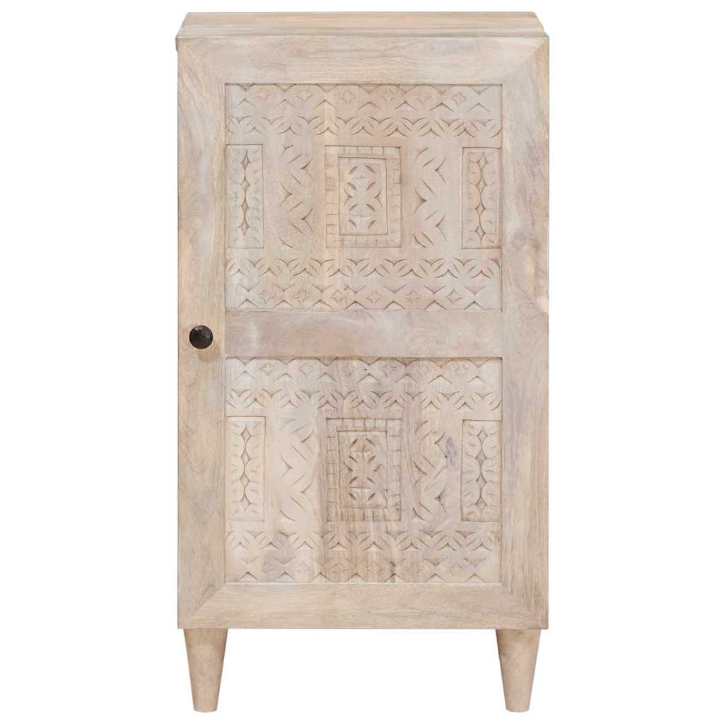 Sideboard Bleached White 40 x 33 x 75 cm Massivholz Mango