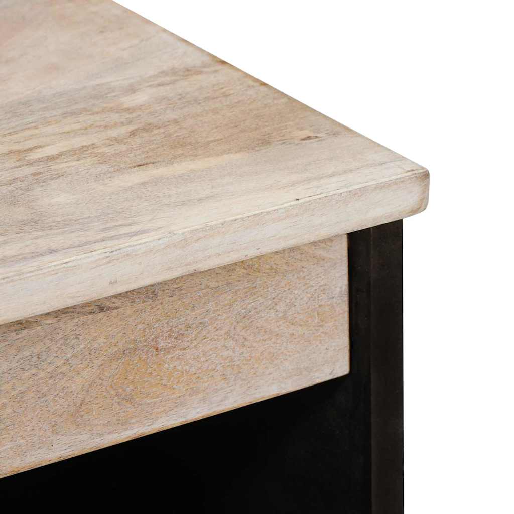 Sideboard Bleached White 60 x 33 x 75 cm Massivholz Mango