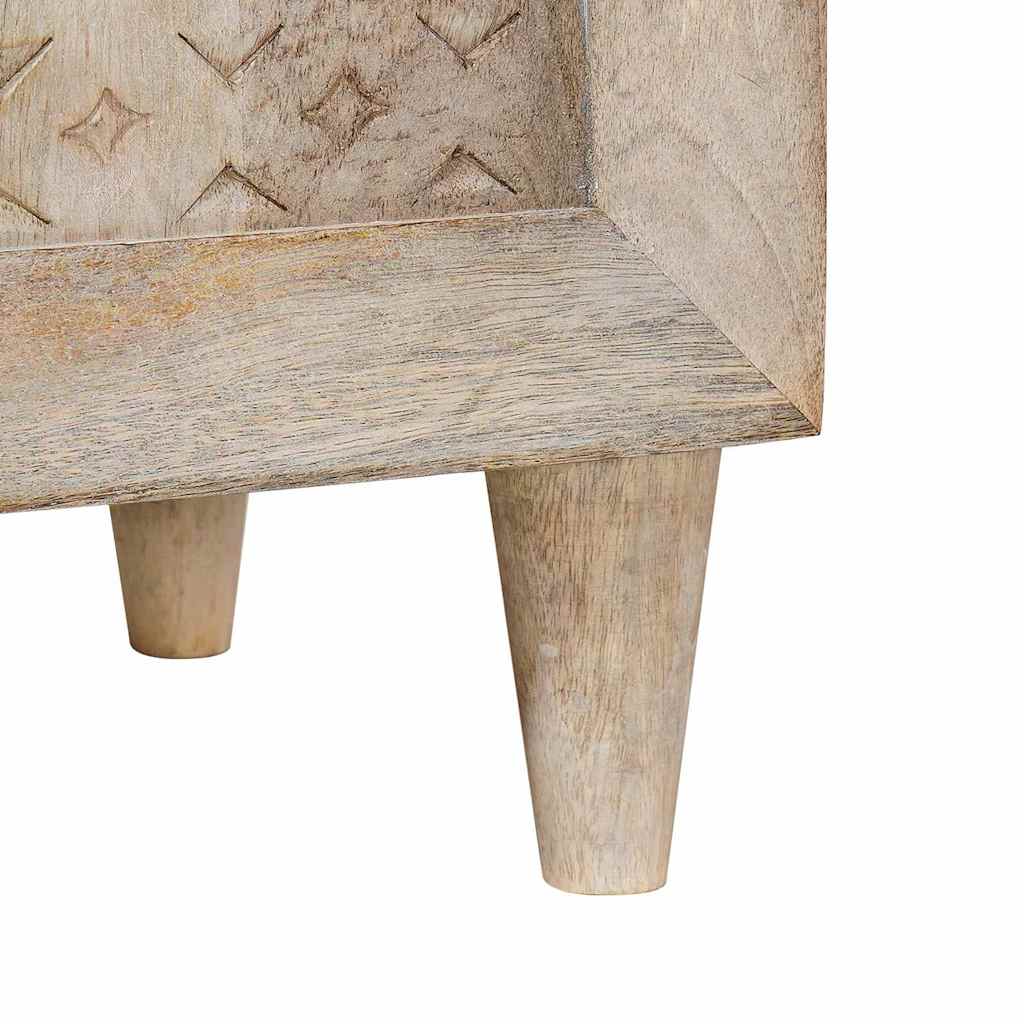 Sideboard Bleached White 60 x 33 x 75 cm Massivholz Mango