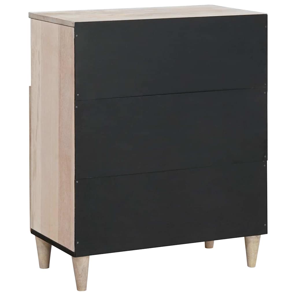 Sideboard Bleached White 60 x 33 x 75 cm Massivholz Mango