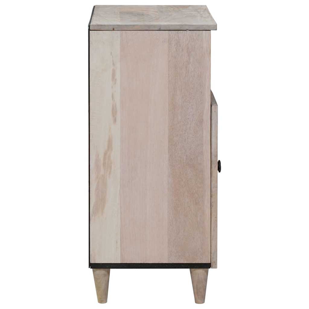 Sideboard Bleached White 60 x 33 x 75 cm Massivholz Mango