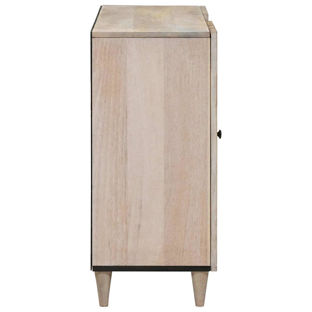 Sideboard Bleached White 90 x 33 x 75 cm Massivholz Mango