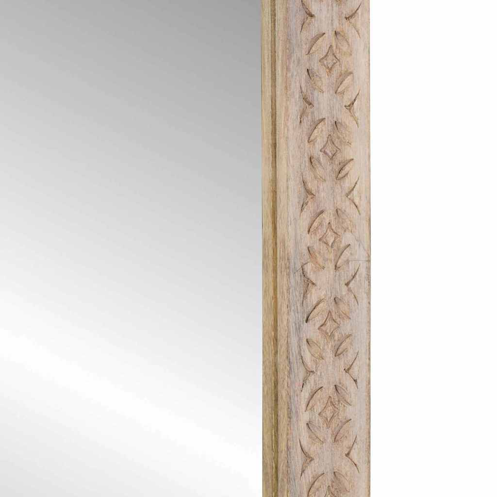 Wandspiegel Bleached White 70 x 50 cm Ingenieurholz und Glas