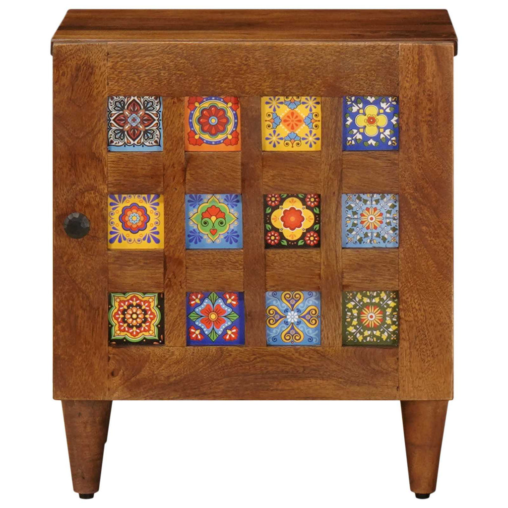 Nachttisch Braun 40 x 33 x 46 cm Massivholz Mango