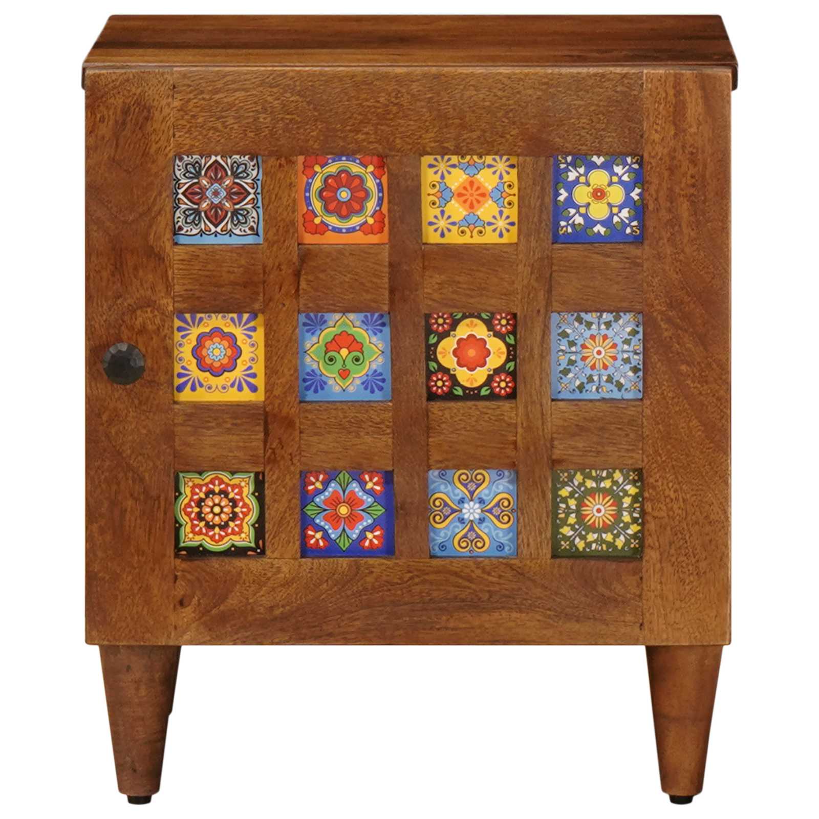 Nachttisch Braun 40 x 33 x 46 cm Massivholz Mango