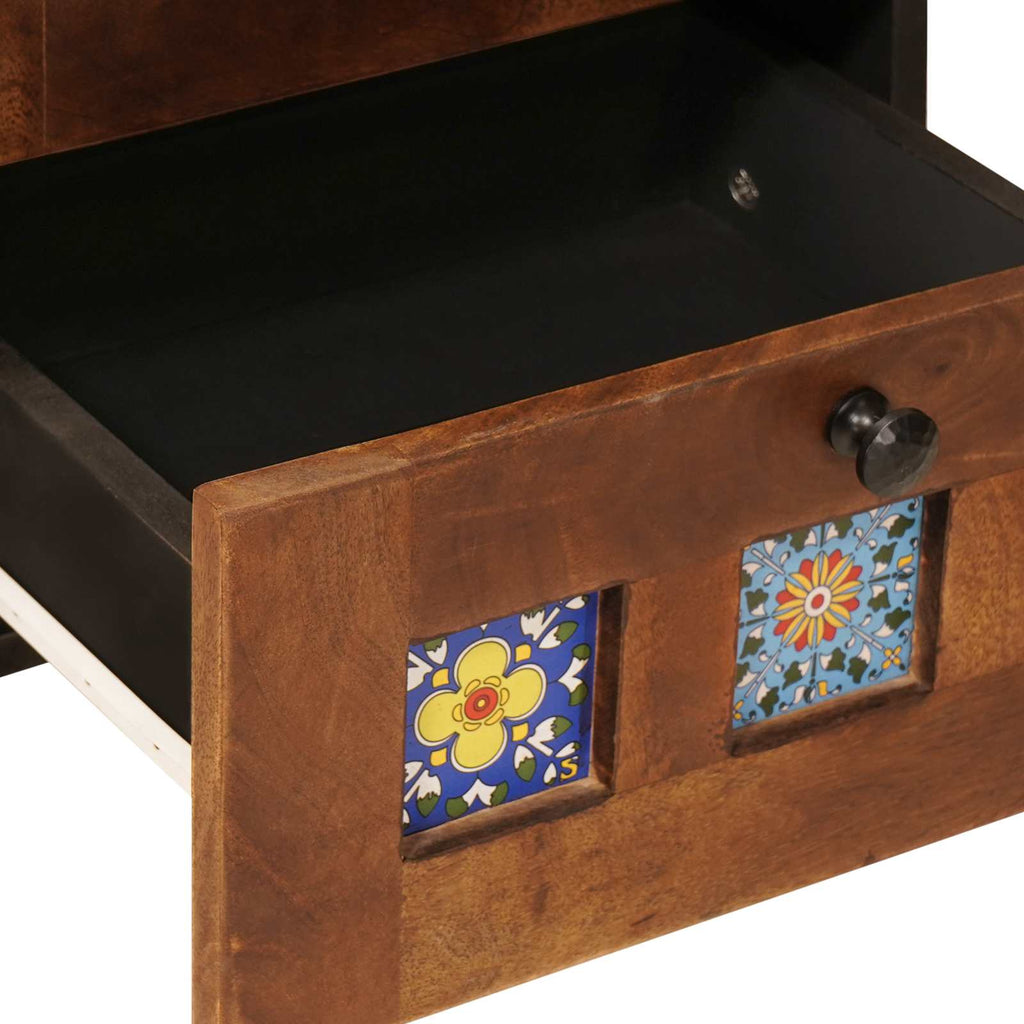 Nachttisch 2 pcs Braun 40 x 33 x 46 cm Massivholz Mango