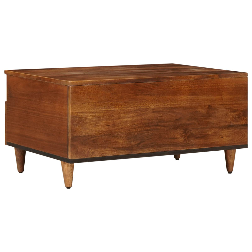 TV-Schränk mit Regal Walnuss 70 x 33 x 46 cm Massivholz Mango