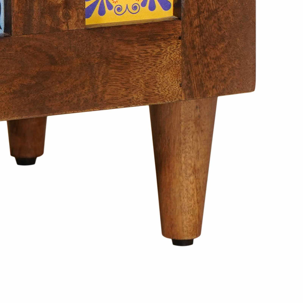 Sideboard Walnuss 60 x 33 x 75 cm Massivholz Mango
