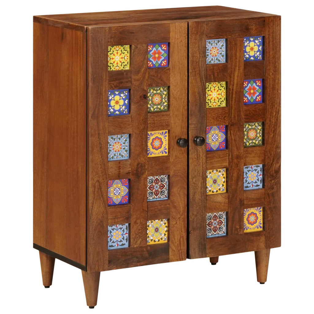 Sideboard Walnuss 60 x 33 x 75 cm Massivholz Mango
