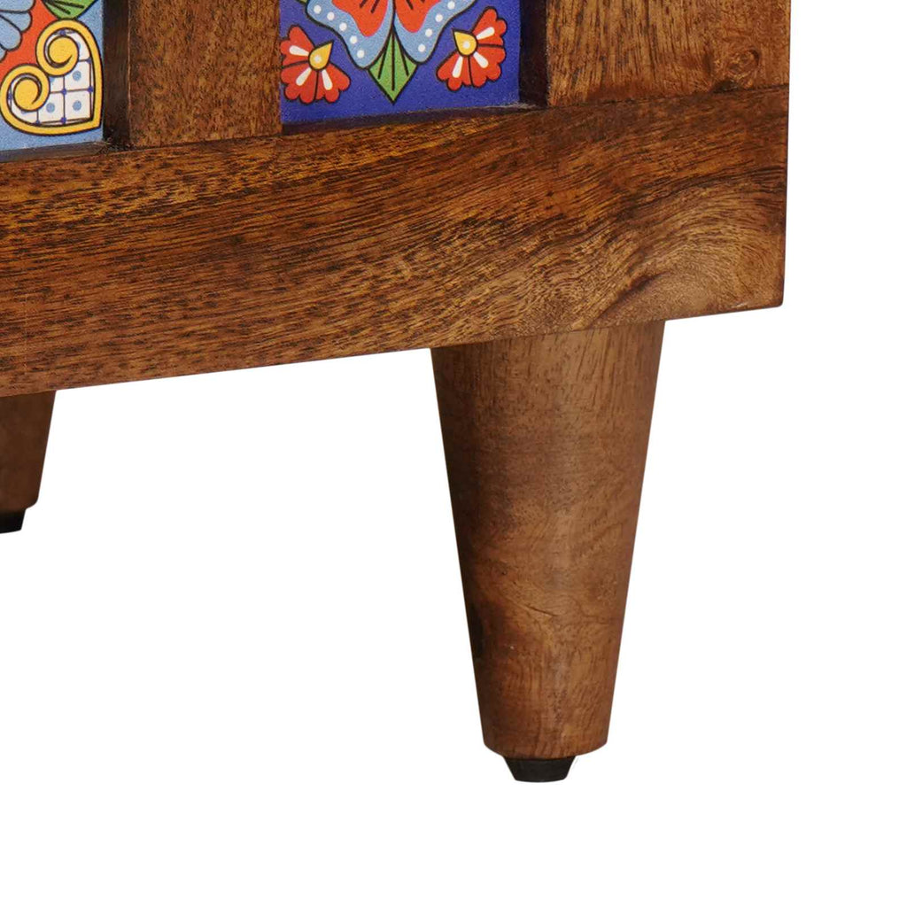 Sideboard Walnuss 60 x 33 x 75 cm Massivholz Mango