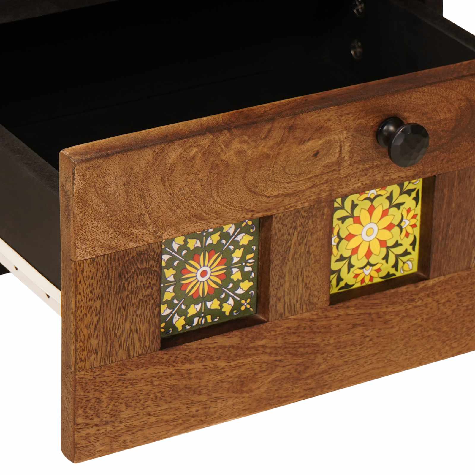 Nachttisch Braun 40 x 33 x 46 cm Massivholz Mango
