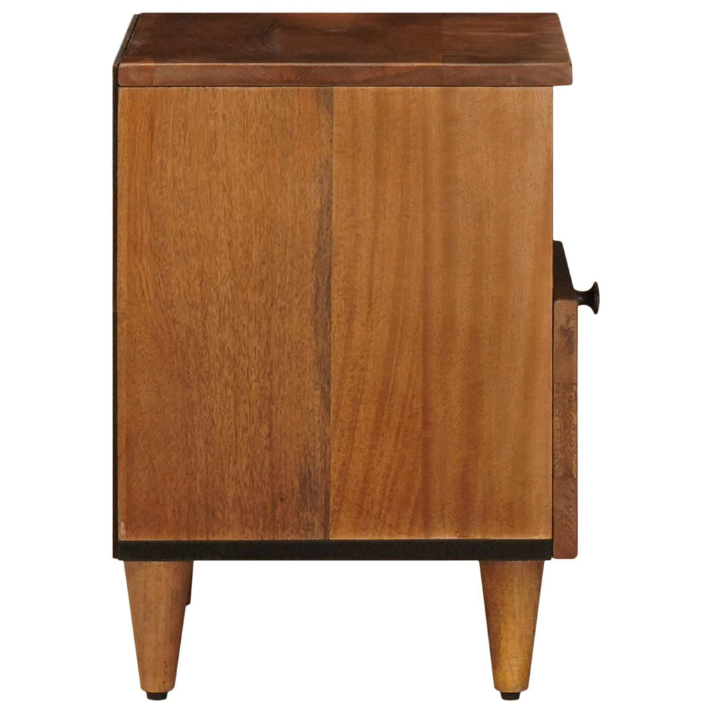 Nachttisch 2 pcs Braun 40 x 33 x 46 cm Massivholz Mango