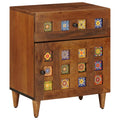 Nachttisch Braun 50 x 33 x 60 cm Massivholz Mango