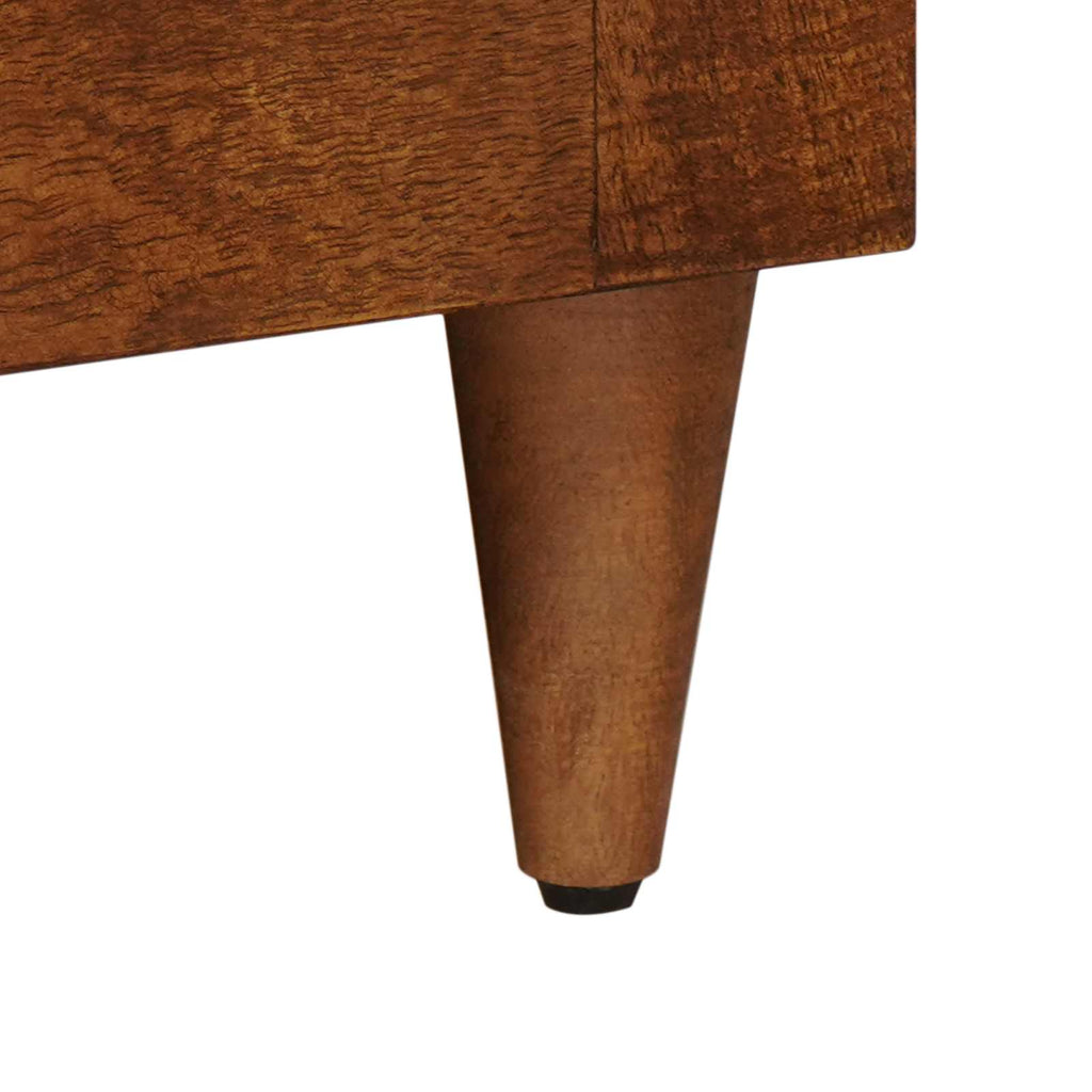 TV-Schränk mit Tür Walnuss 105 x 33 x 46 cm Massivholz Mango