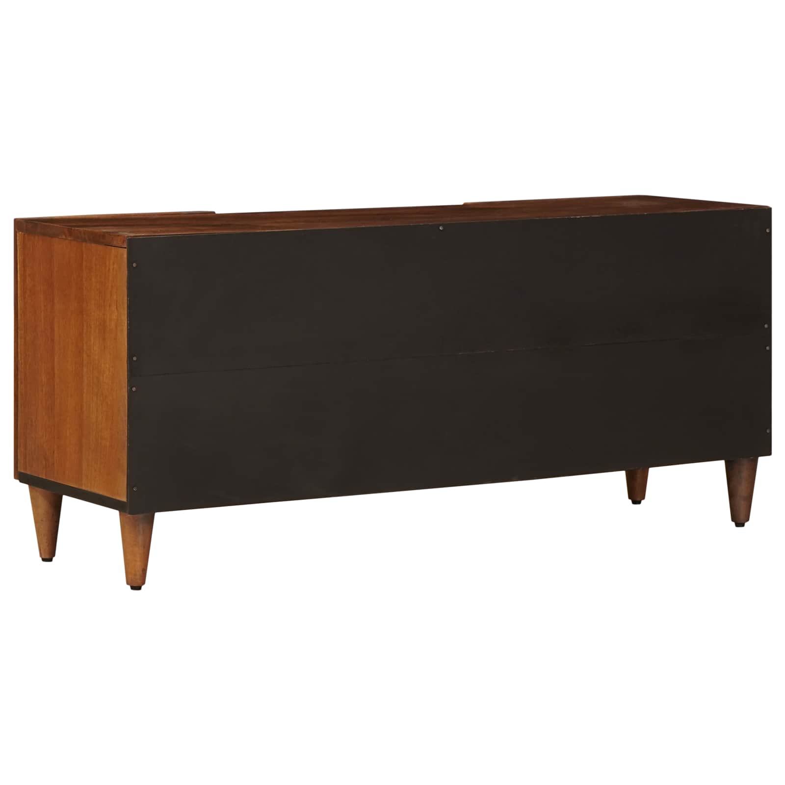 TV-Schränk mit Tür Walnuss 105 x 33 x 46 cm Massivholz Mango