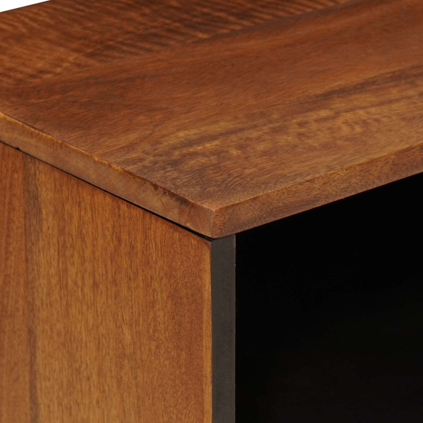 TV-Schränk mit Tür Walnuss 80 x 33 x 46 cm Massivholz Mango