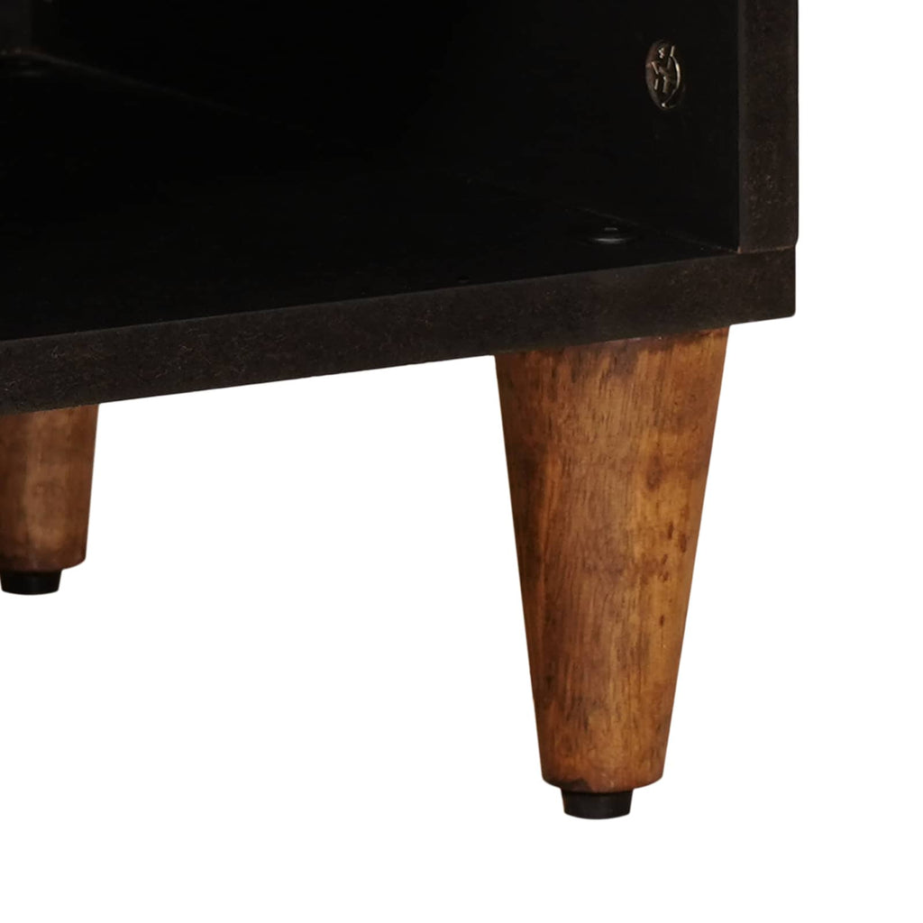 TV-Schränk mit Regal Walnuss 100 x 33 x 46 cm Massivholz Mango