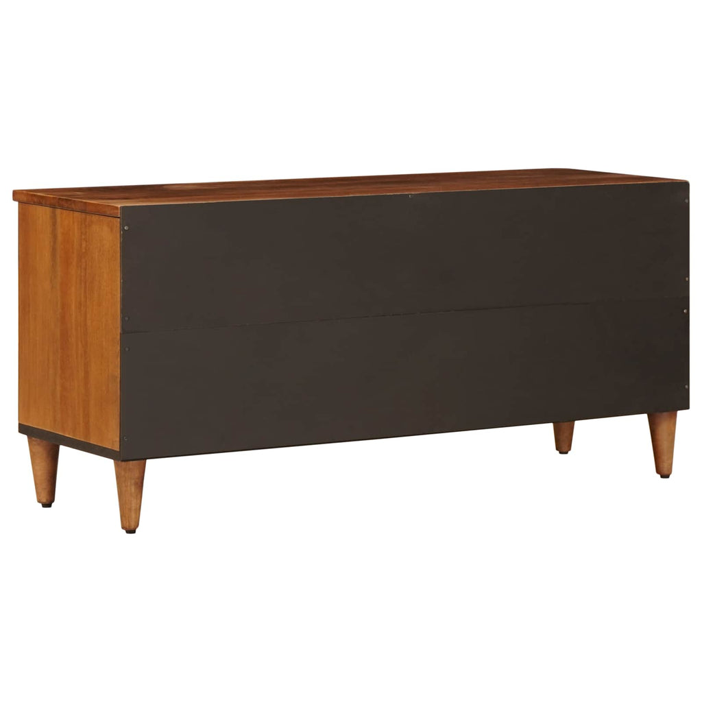 TV-Schränk mit Regal Walnuss 100 x 33 x 46 cm Massivholz Mango