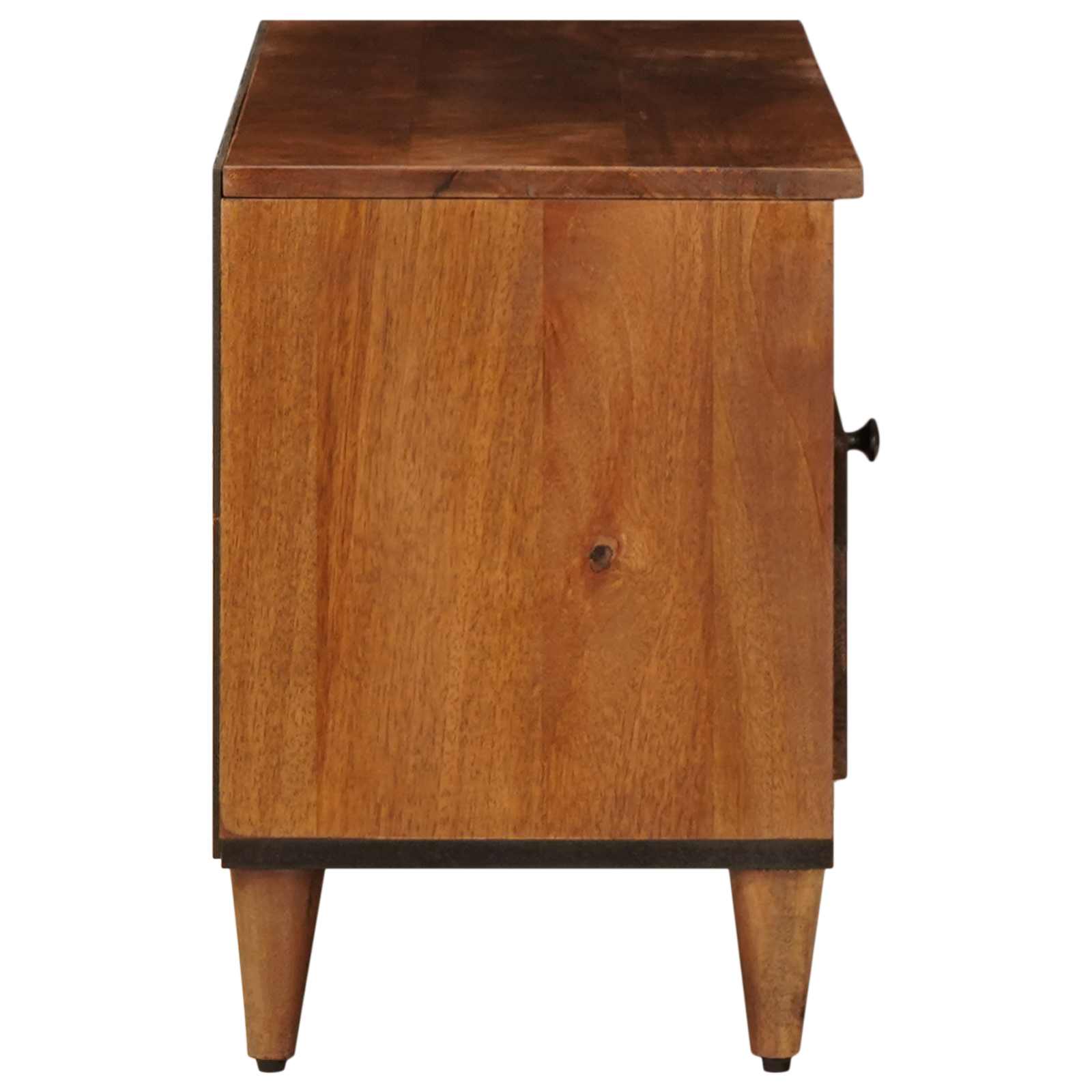 TV-Schränk mit Regal Walnuss 100 x 33 x 46 cm Massivholz Mango