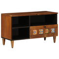 TV-Schränk mit Regal Walnuss 80 x 33 x 46 cm Massivholz Mango