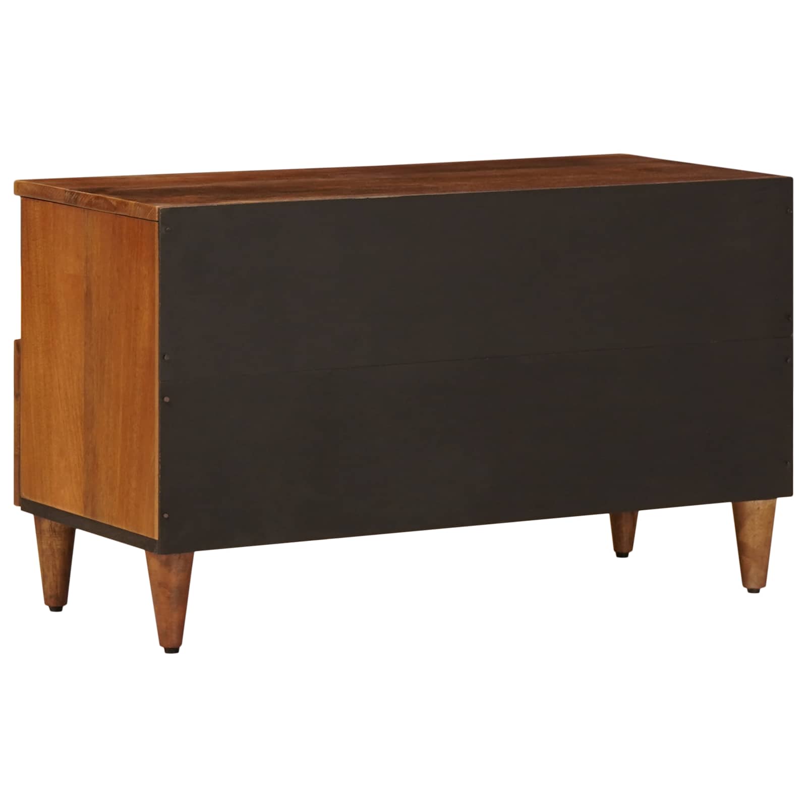 TV-Schränk mit Regal Walnuss 80 x 33 x 46 cm Massivholz Mango