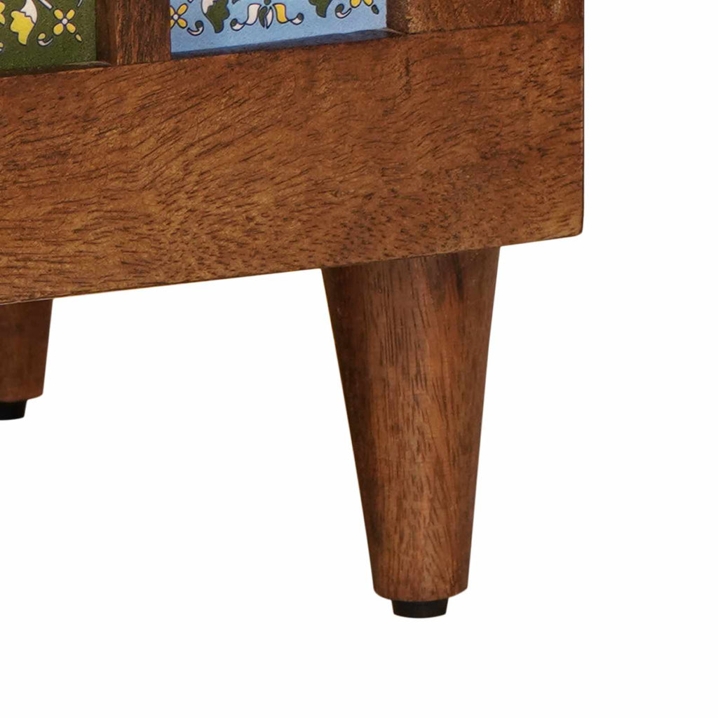 TV-Schränk mit Regal Walnuss 100 x 33 x 46 cm Massivholz Mango
