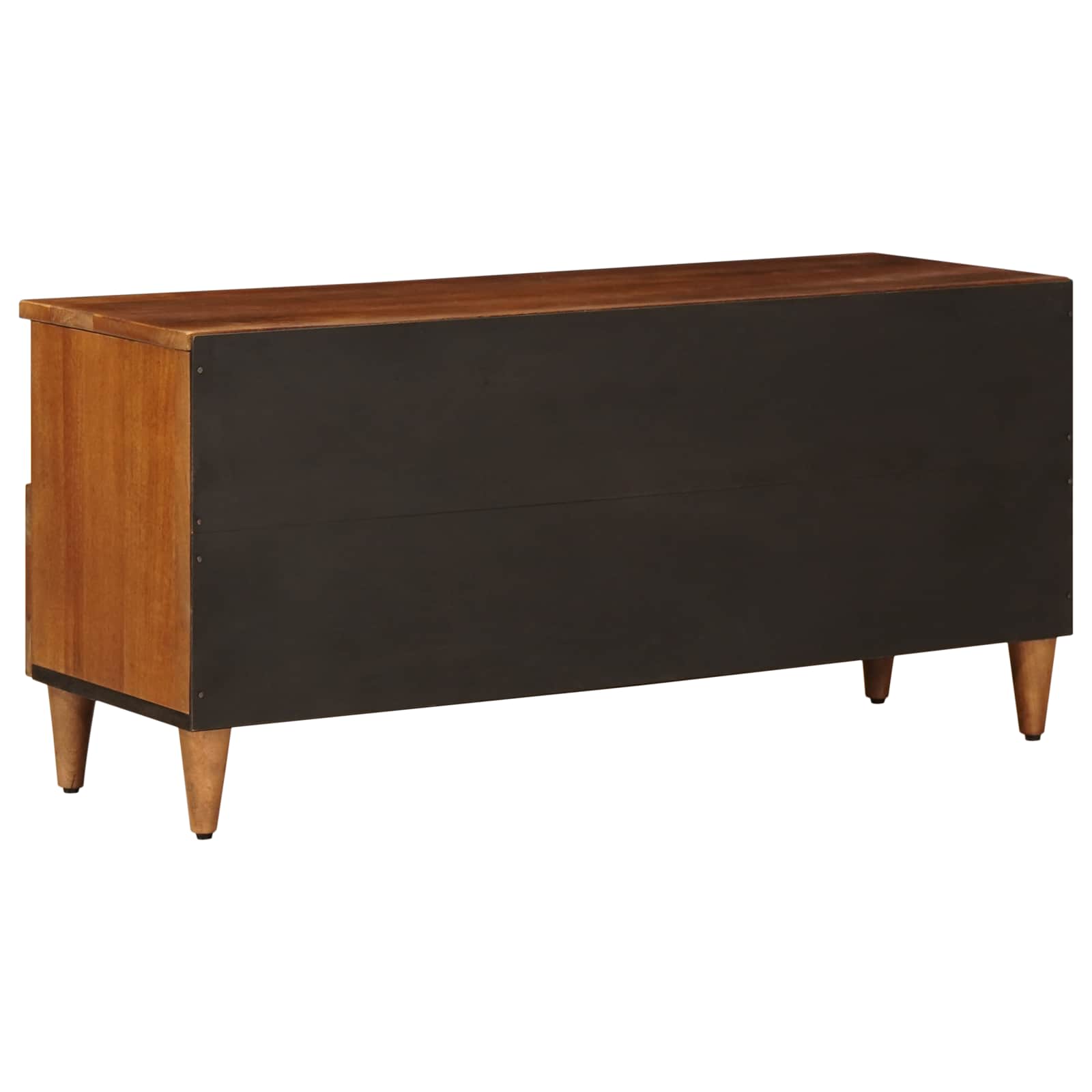 TV-Schränk mit Regal Walnuss 100 x 33 x 46 cm Massivholz Mango