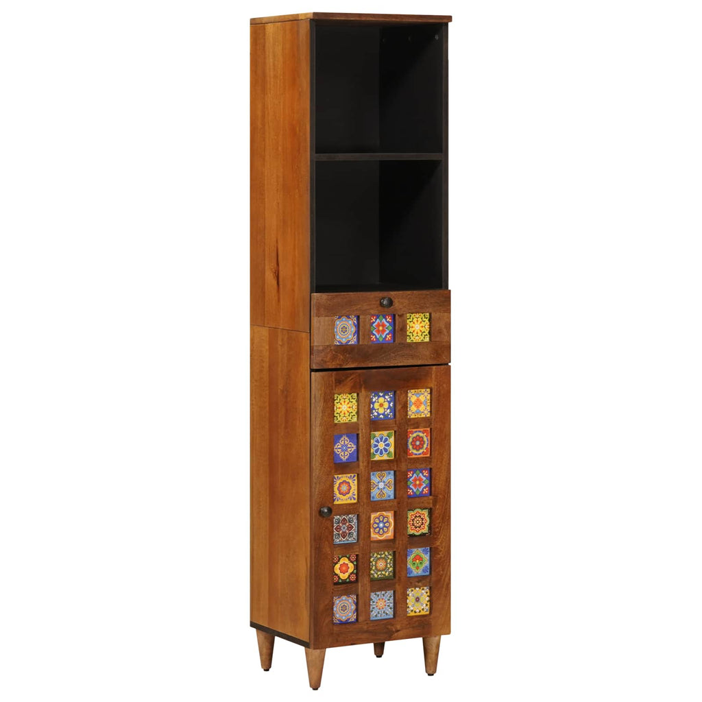 Badezimmerschrank mit Schubladen Walnuss 38 x 33 x 160 cm