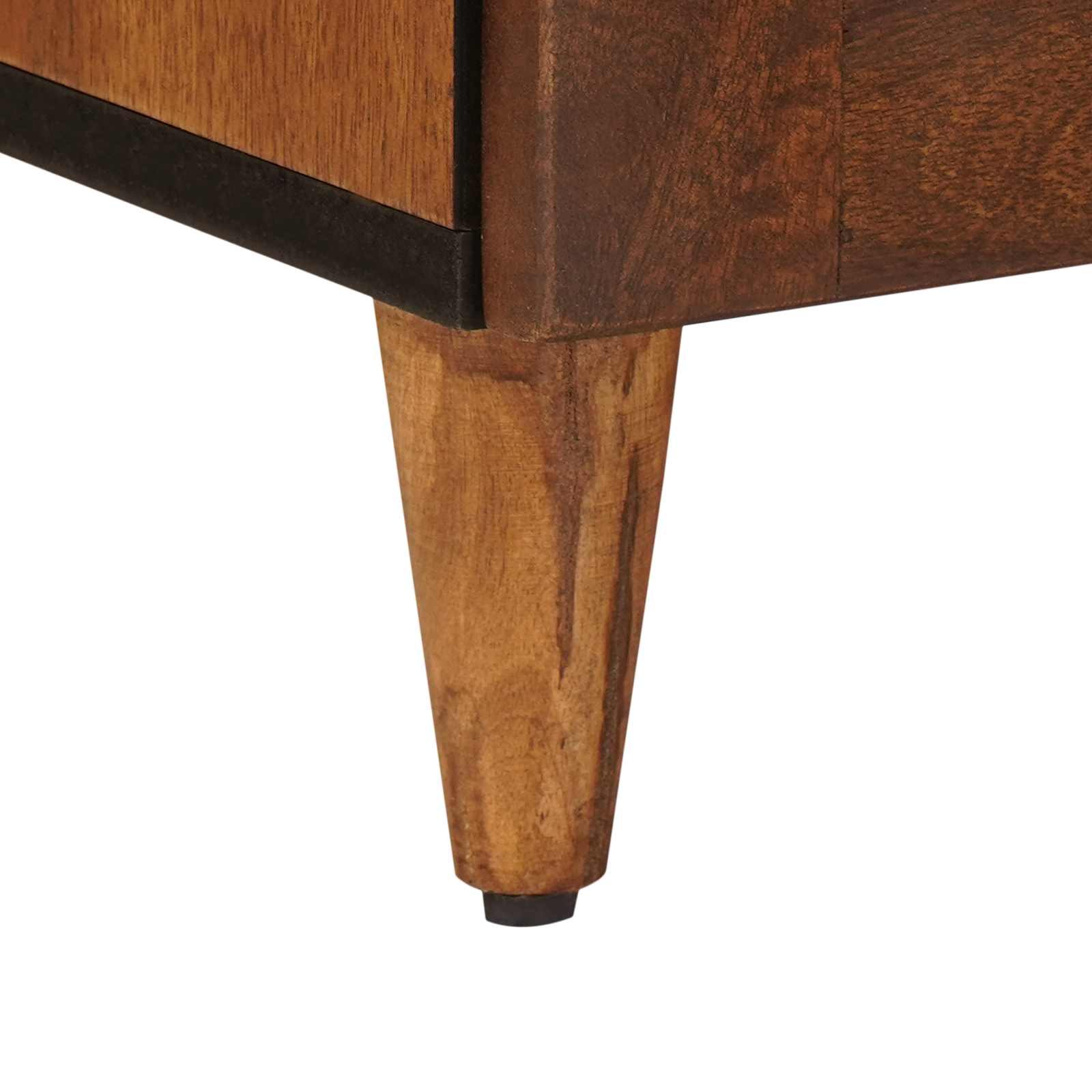Sideboard mit Speicher Walnuss 40 x 33 x 75 cm Massivholz Mango