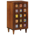 Sideboard mit Speicher Walnuss 40 x 33 x 75 cm Massivholz Mango