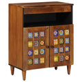 Sideboard mit Speicher Walnuss 60 x 33 x 75 cm Massivholz Mango