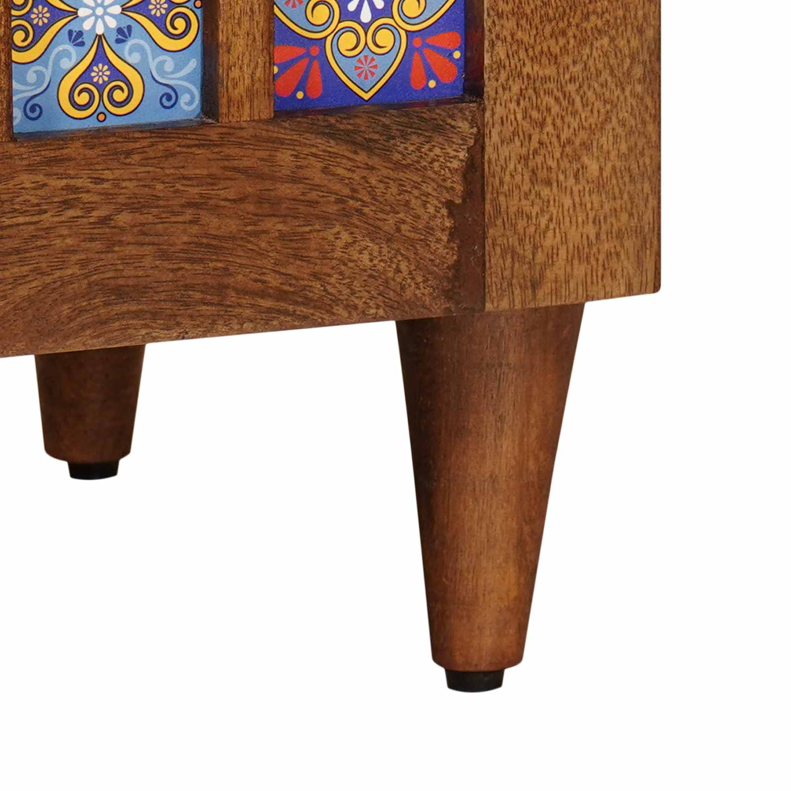 Sideboard mit Speicher Walnuss 60 x 33 x 75 cm Massivholz Mango