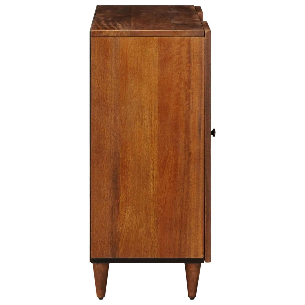 Sideboard mit Regal Walnuss 90 x 33,5 x 75 cm Massivholz Mango