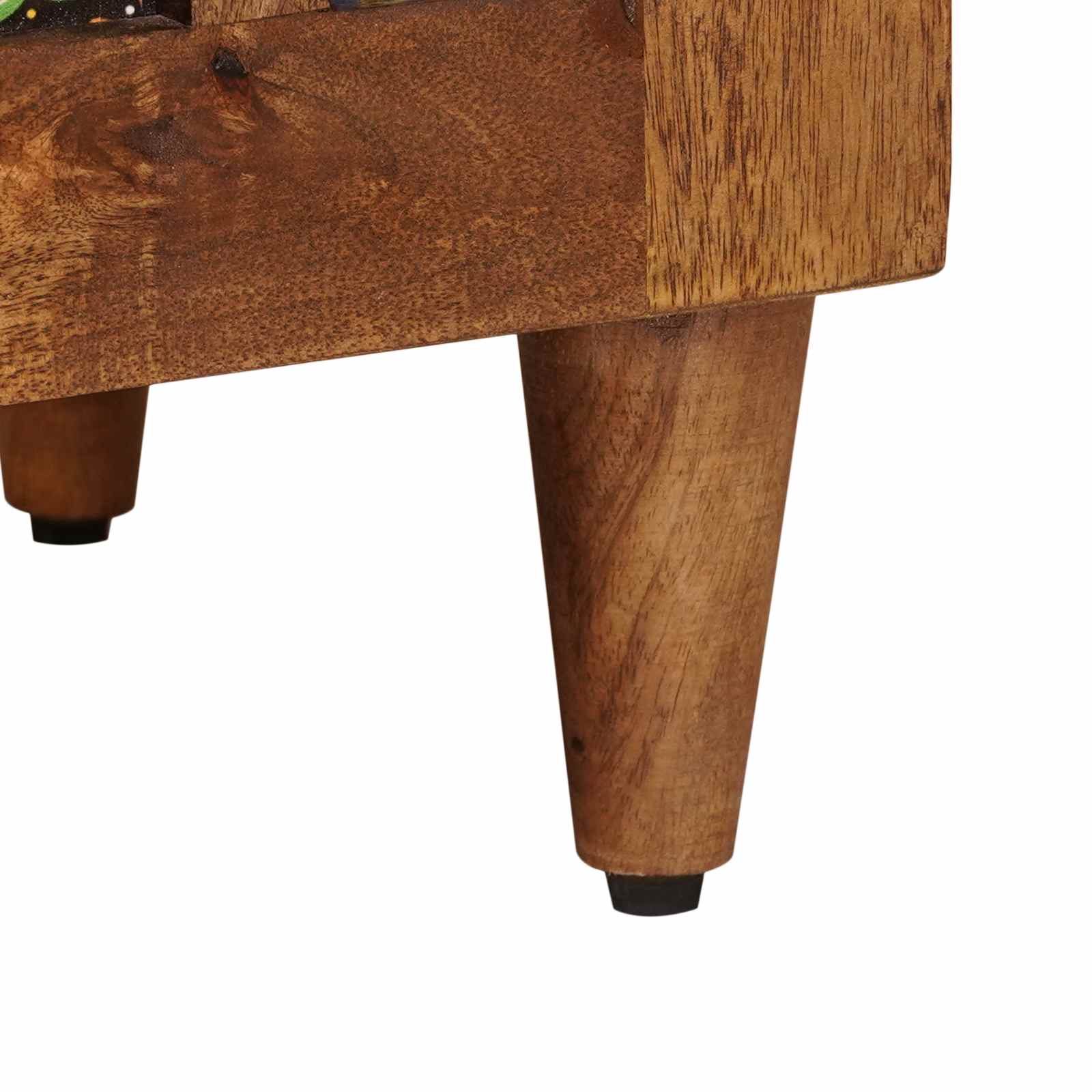 Highboard mit Tür Walnuss 40 x 33 x 110 cm Massivholz Mango
