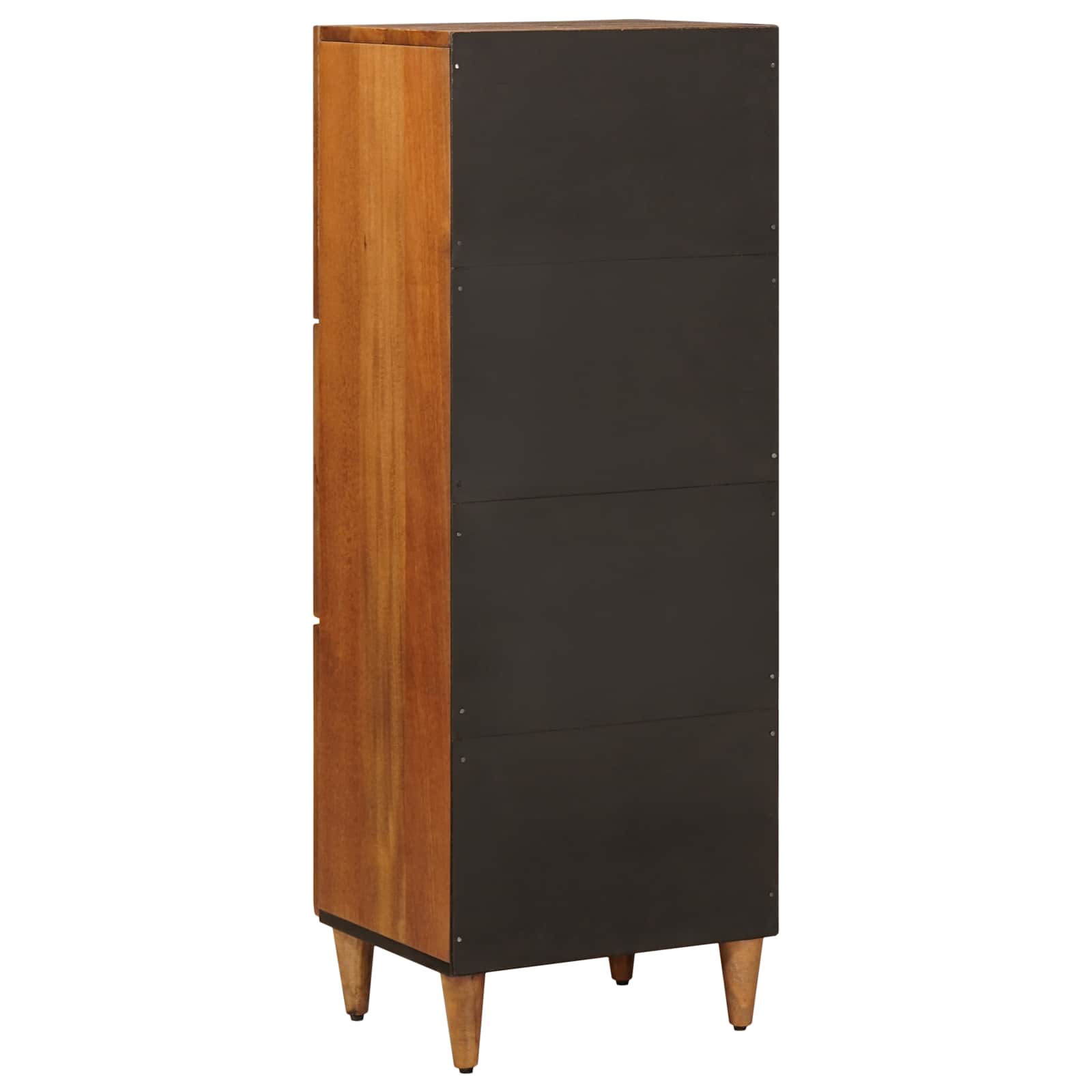 Highboard mit Tür Walnuss 40 x 33 x 110 cm Massivholz Mango