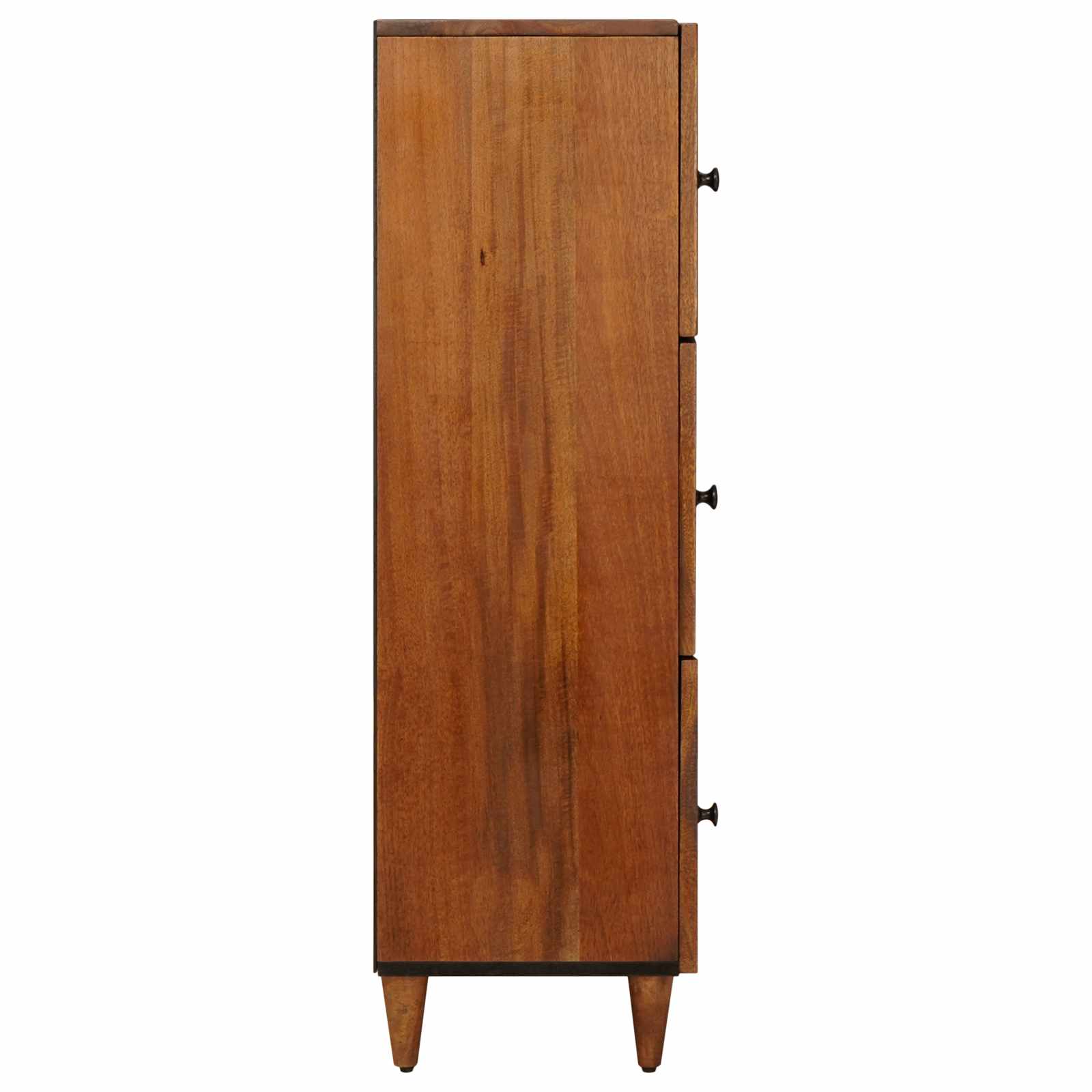 Highboard mit Tür Walnuss 40 x 33 x 110 cm Massivholz Mango