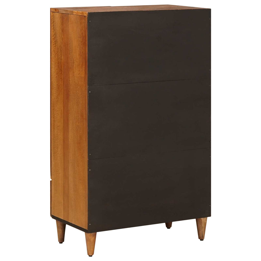 Highboard mit Tür Walnuss 60 x 33,5 x 100 cm Massivholz Mango