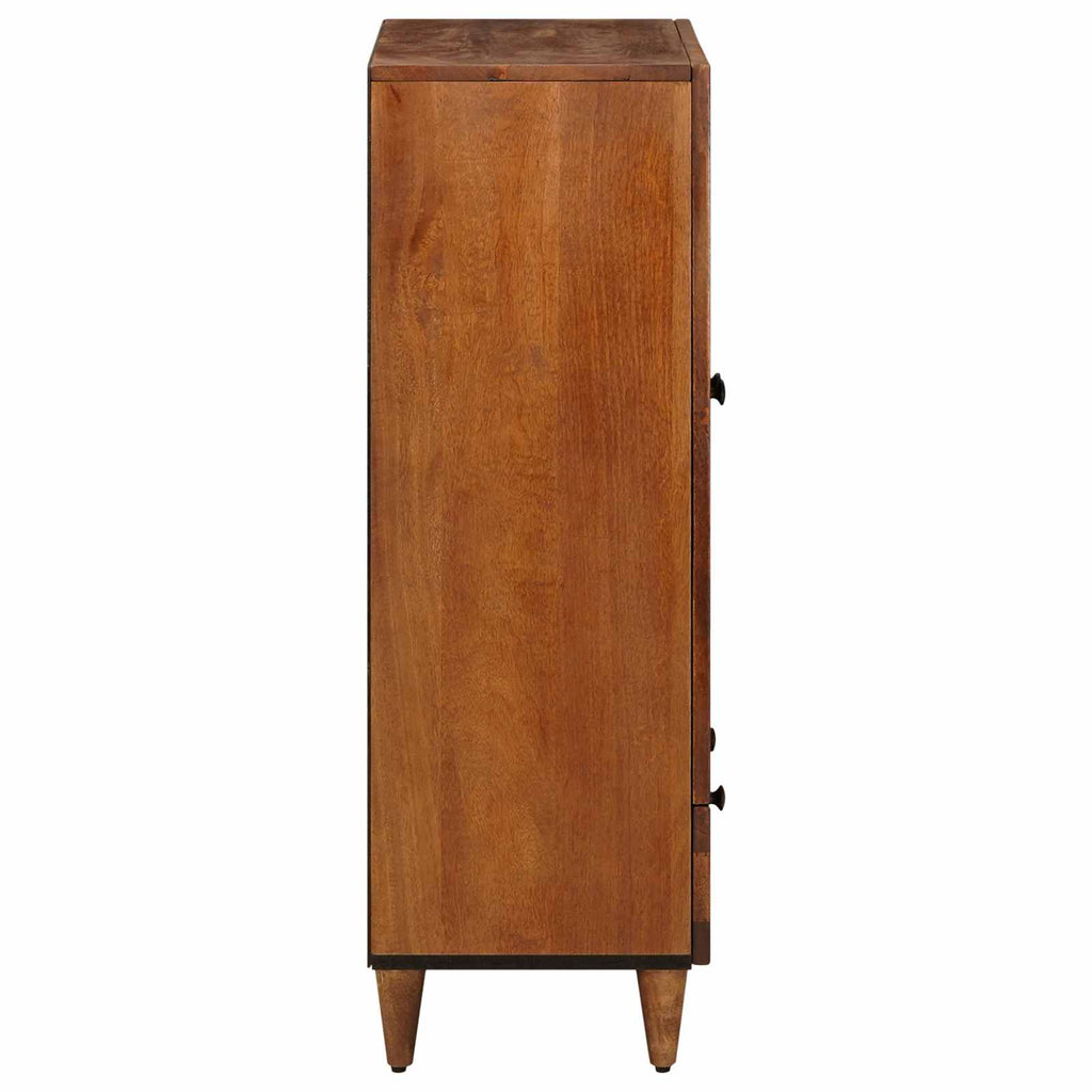 Highboard mit Tür Walnuss 60 x 33,5 x 100 cm Massivholz Mango