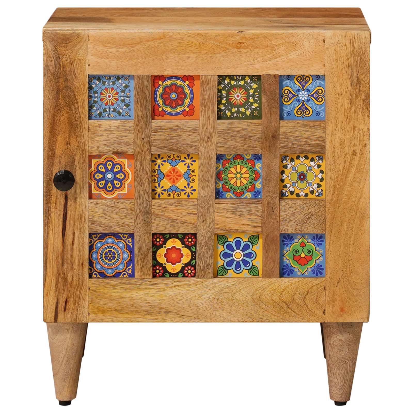 Nachttisch 2 pcs Natur 40 x 33 x 46 cm Massivholz Mango