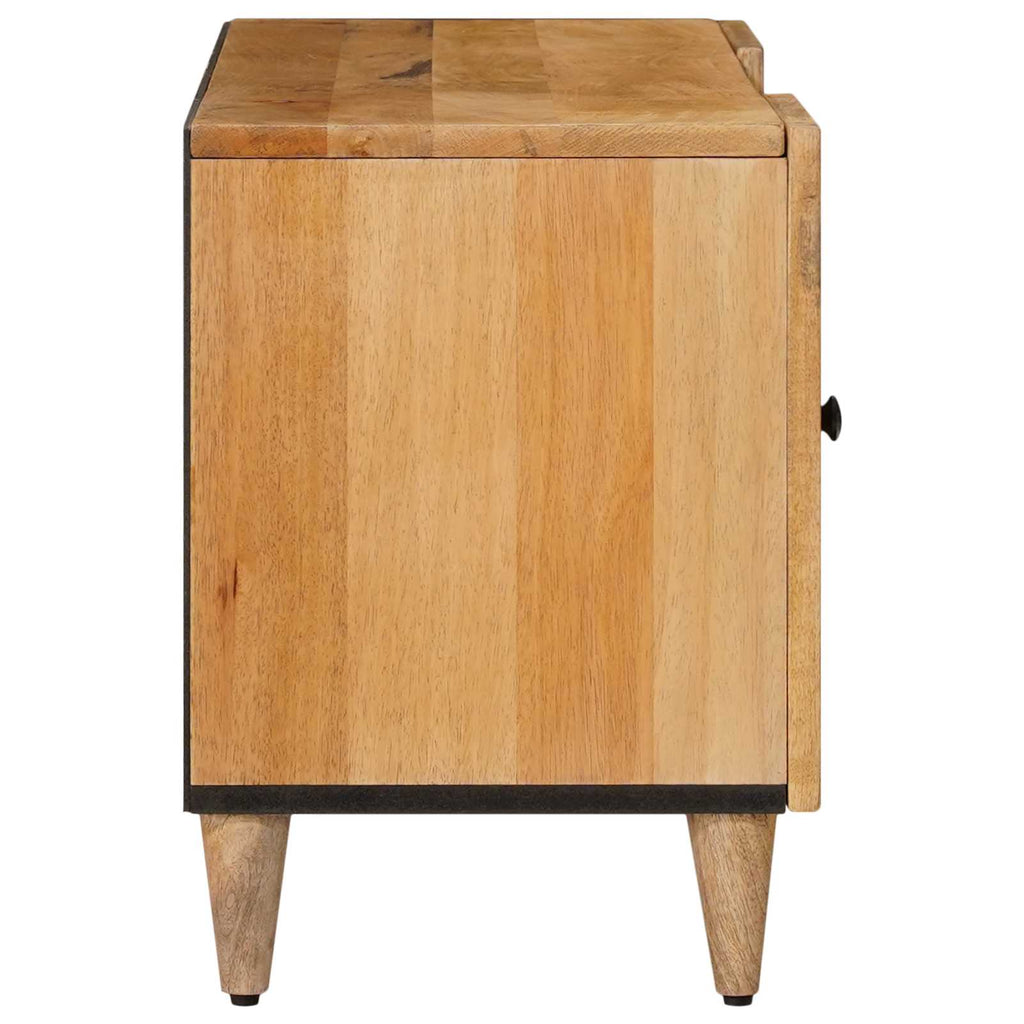 TV-Schränk mit Regal Natur 105 x 33 x 46 cm Massivholz Mango