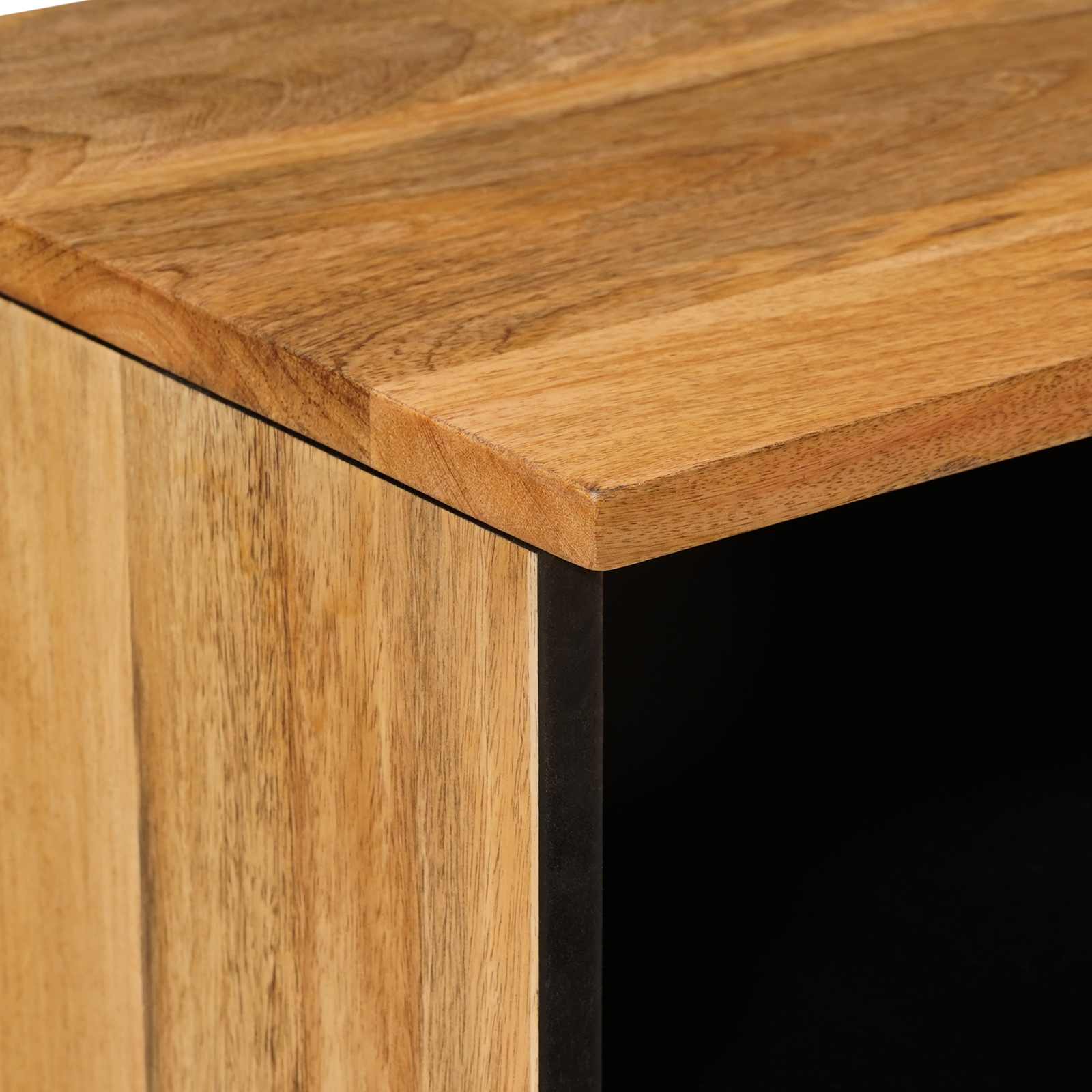 TV-Schränk mit Regal Natur 70 x 33 x 46 cm Massivholz Mango