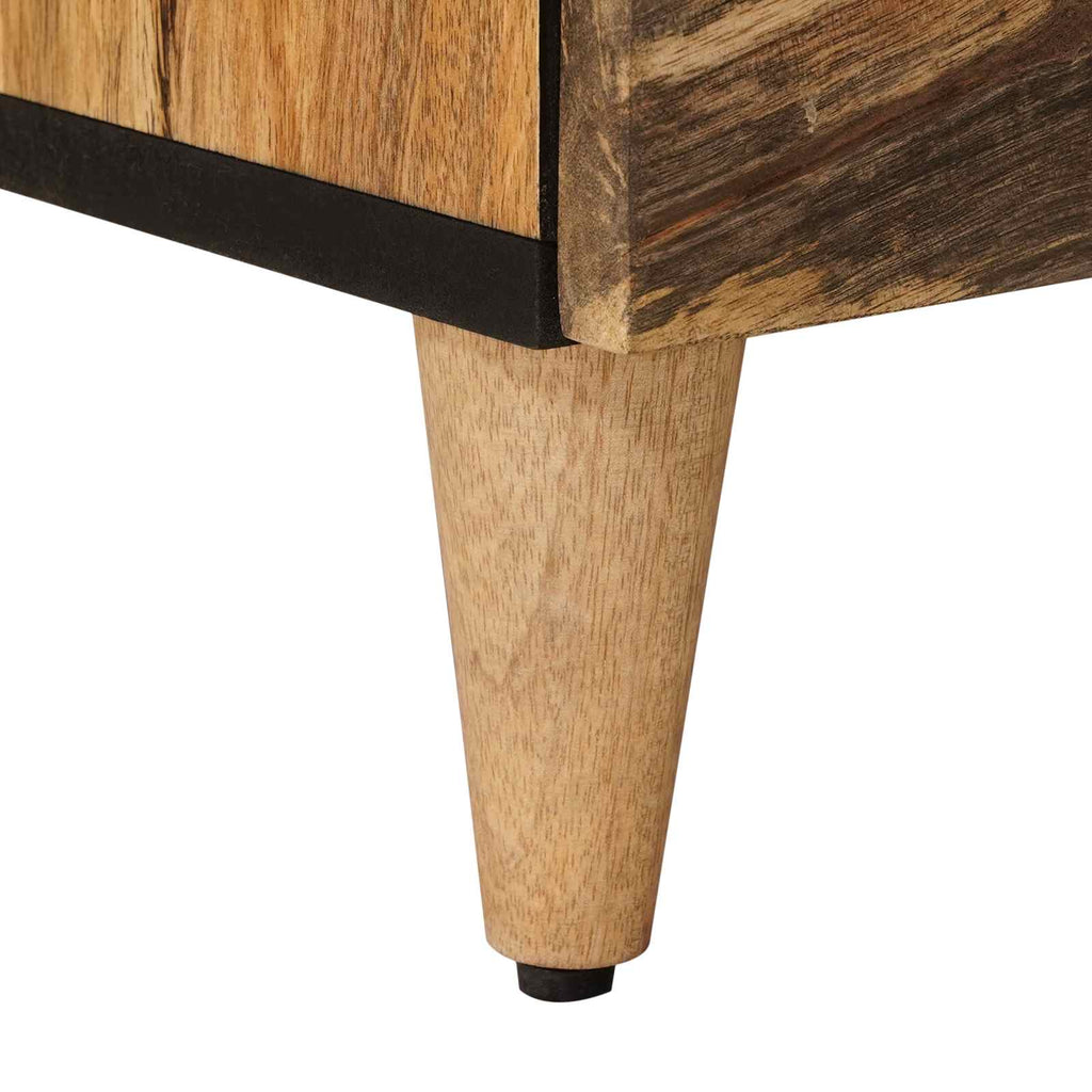 TV-Schränk mit Regal Natur 70 x 33 x 46 cm Massivholz Mango